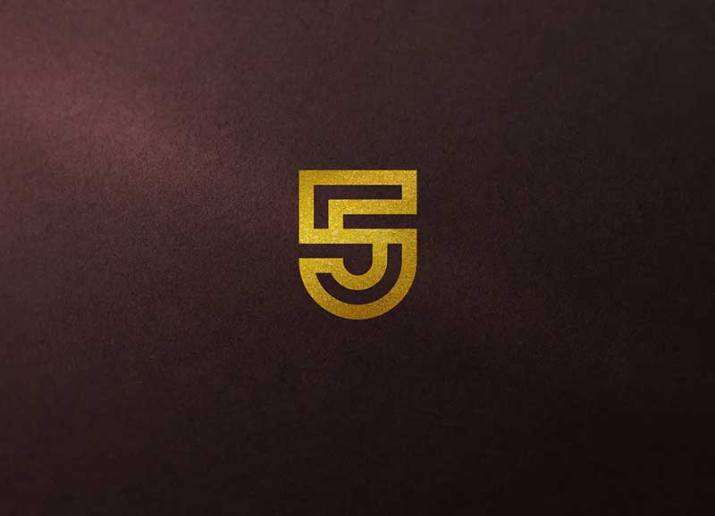 Golden Texture Logo Mockup