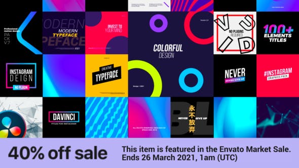 Videohive Instagram Elements Pack DaVinci Resolve 30089849