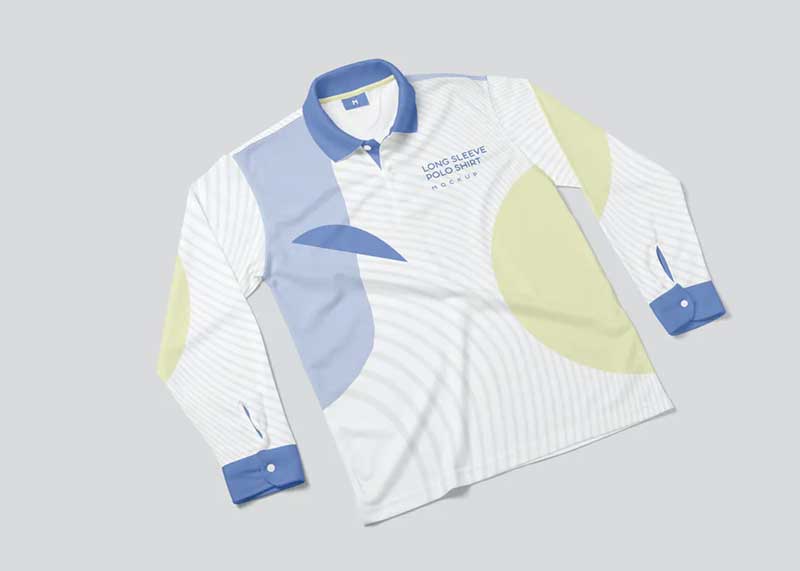 Long Sleeve Polo Shirt Mockups