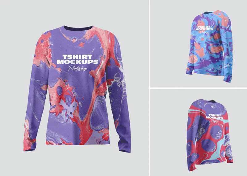 Long Sleeve T-shirt Mockups
