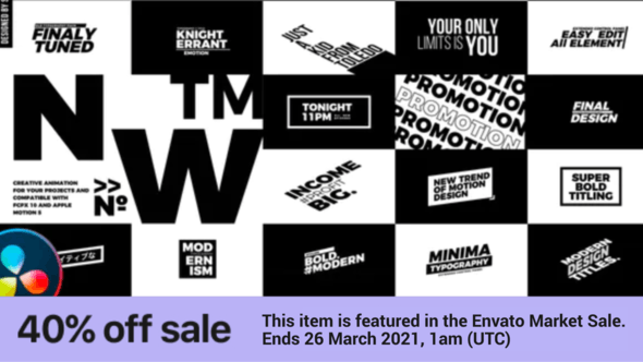 Videohive Modern Big Titles DaVinci Resolve 29727311