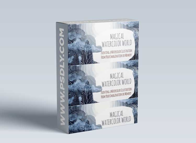 Magical Watercolor World. Painting Watercolor Illustration from Your Imagination or Memory