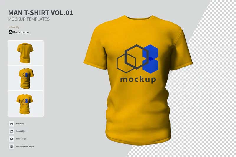 Man T-shirt - Mockups VR M6KJVPD