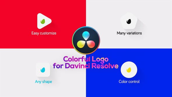Videohive Minimal Colorful Logo for DaVinci Resolve 31053385
