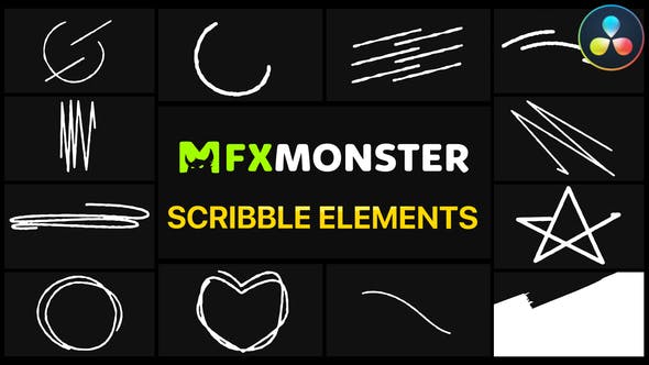 Videohive Scribble Elements 02 DaVinci Resolve 31208977