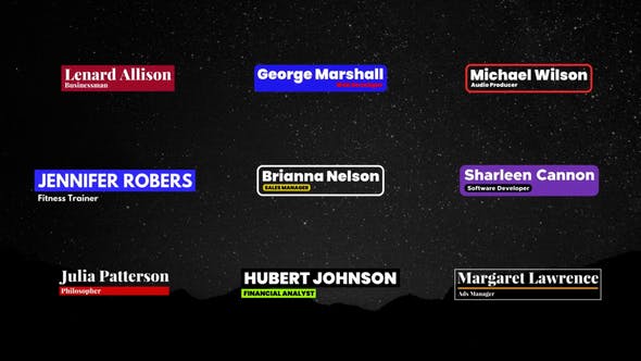 Videohive Colored Lower Thirds 29656144