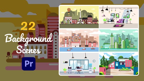 Videohive 22 Background Scenes Premiere Pro MOGRT 30583729
