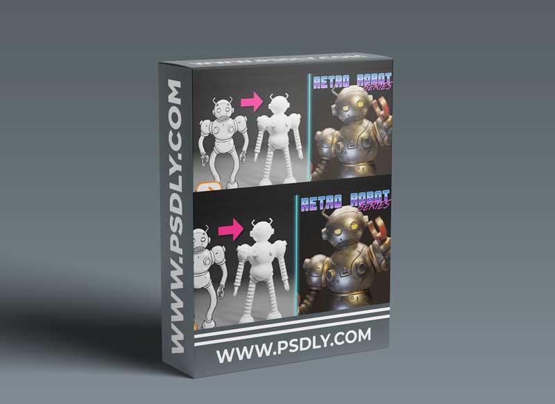 Retro Robot 1/3: Modeling from Concept in Blender 2.9