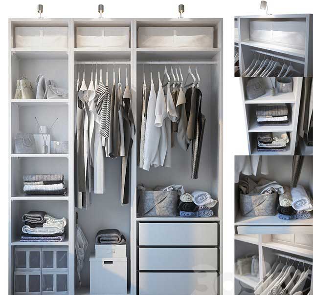 Wardrobe with filling