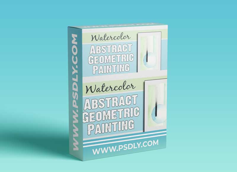 Watercolor Abstract Geometric Painting