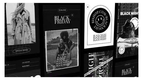 Videohive Black night stories abstract 31271876