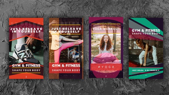 Videohive Gym and Fitness Instagram stories 30451019