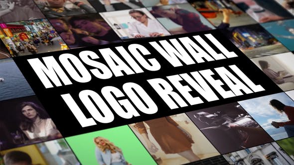 Videohive Mosaic Wall Logo Reveal 29879995