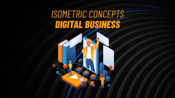 Videohive Digital Business Isometric Concept 31813478