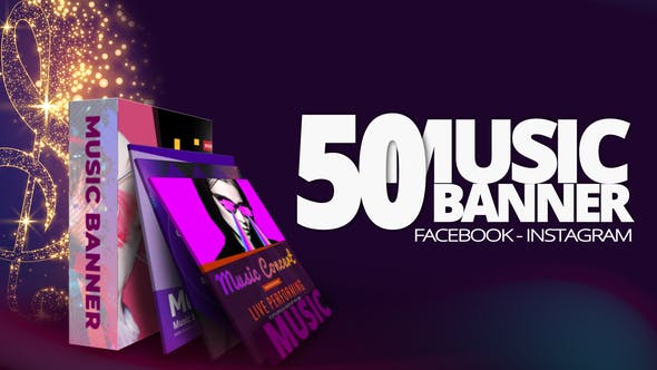 Videohive 50 Music Banners 30144271