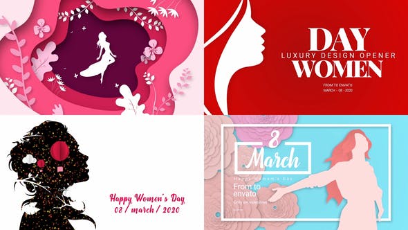 Videohive Happy Women's Day (4 in 1) 31575139