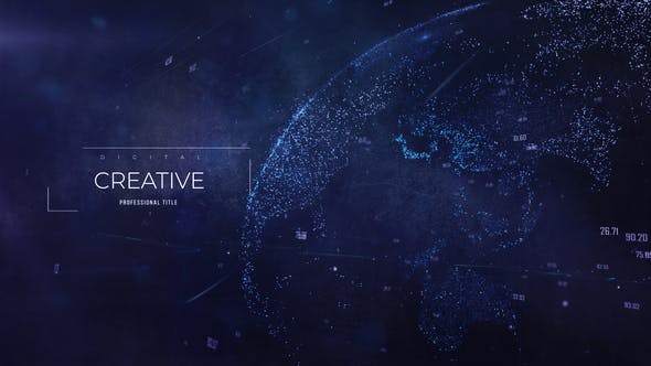 Videohive Digital Earth Network Titles 25207019