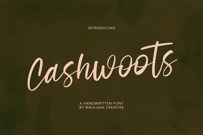 Cashwoots Handwritten Font