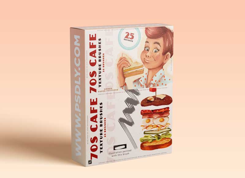 CreativeMarket - 70s Cafe Procreate Texture Brushes 5997668