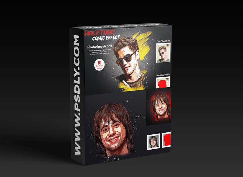 CreativeMarket - Halftone Comic Effect PS Action 6025947