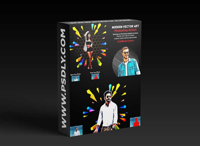 CreativeMarket - Modern Vector Art Photoshop Action 5879905