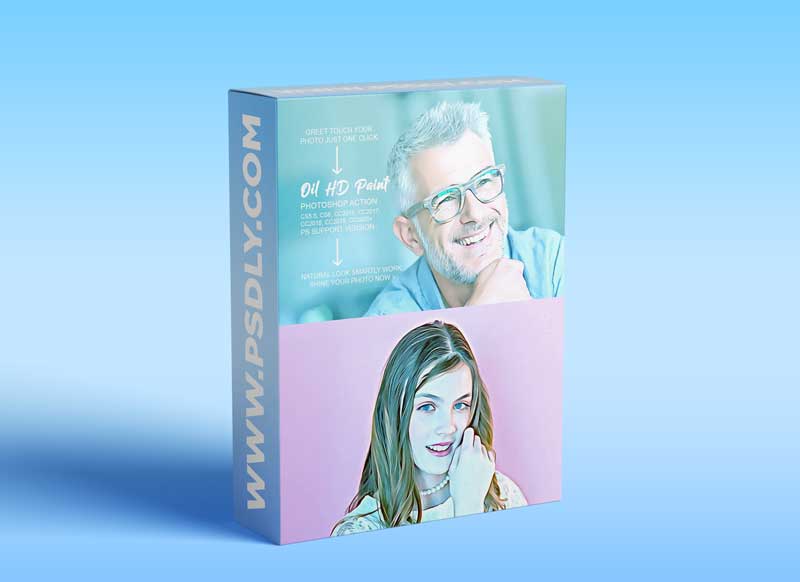 CreativeMarket - Oil HD Paint Photoshop Action 5304959