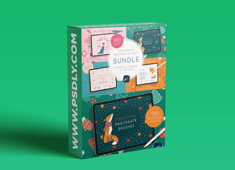 CreativeMarket - Procreate Brushes & Font Bundle 5928920