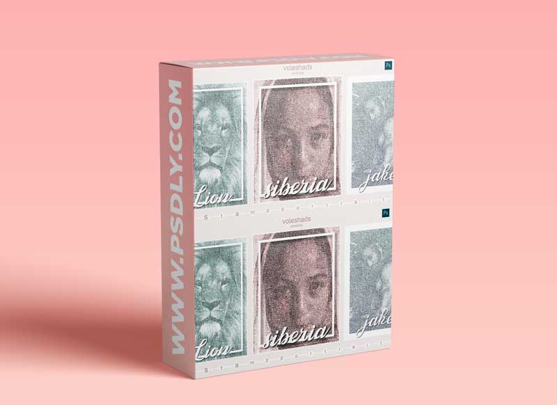 CreativeMarket - Stamp portrait Photoshop Action 5933908