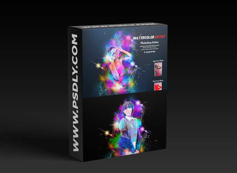 CreativeMarket - Watercolor Artist Photoshop Action 6004640