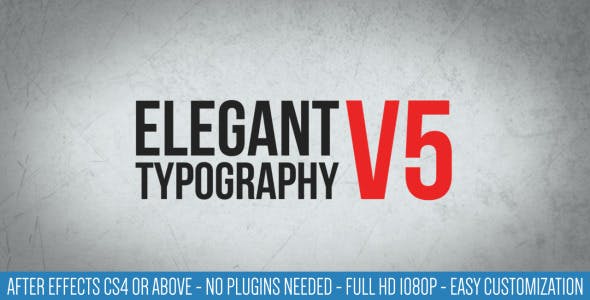 Videohive Elegant Typography V5 7373155
