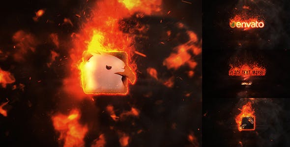 Videohive Exploding Burning Logo Reveal 19524212