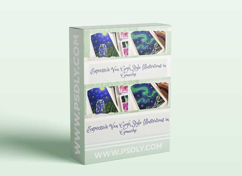 Expressive Van Gogh Style Illustrations in Gouache