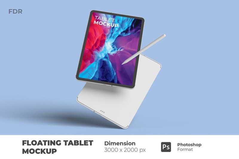 Floating Tablet Mockup