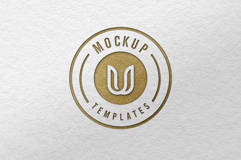 Gold Embossed Stamp Mockup