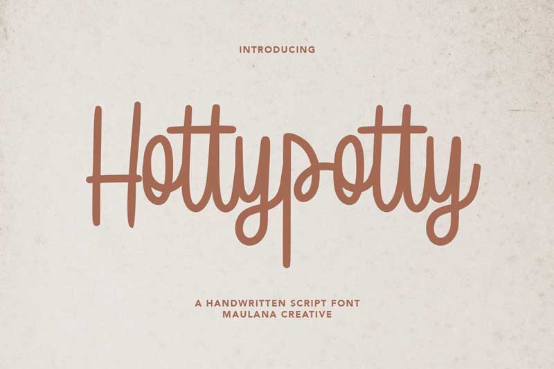 Hotty Potty Handwritten Script