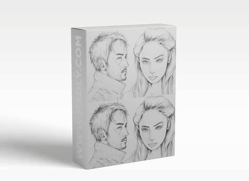 How to Draw the Head and Face - Step by Step - Side, Front, 3 Quarter View