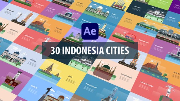 Videohive Indonesia Cities Animation After Effects 31522657