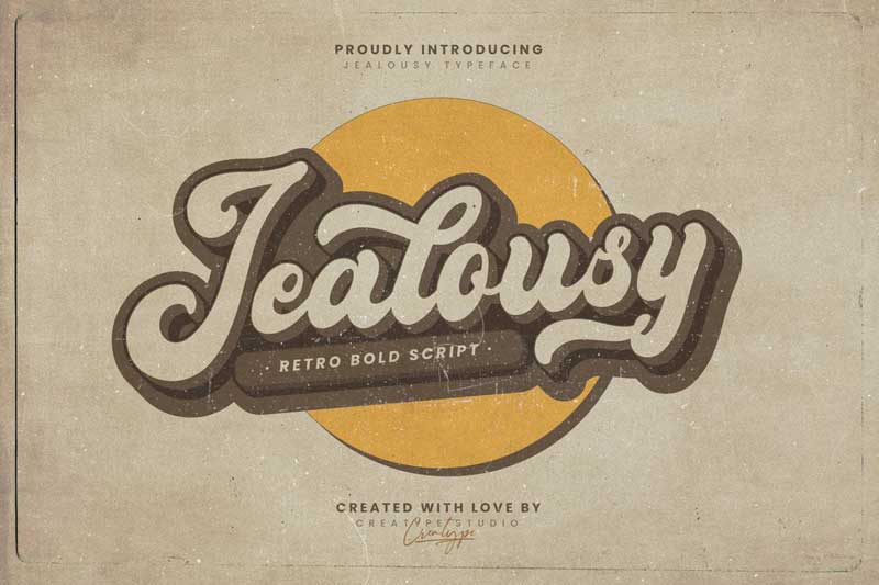 Jealousy Retro Bold Script