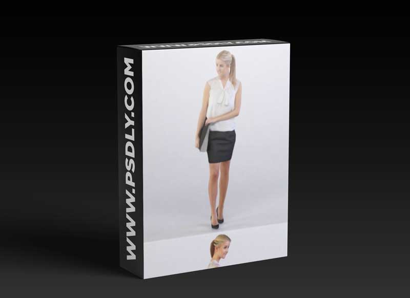 Kati 0202 Woman carrying a folder 3D model