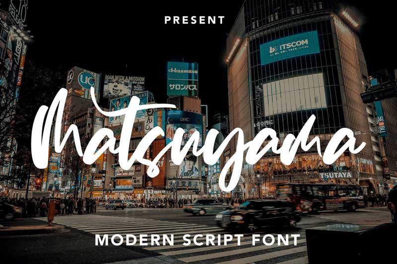 Matsuyama - Modern Script Font
