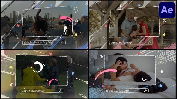 Videohive Scribble Slideshow After Effects 31790464