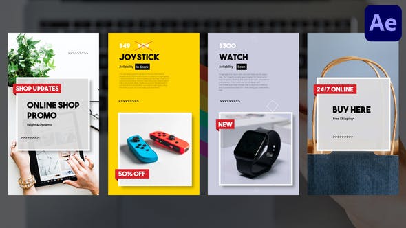 Videohive Online Shop Vertical Promo Slideshow After Effects 31625435