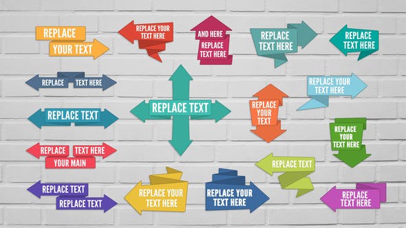 Videohive 17 Origami Arrow Banners 24156500