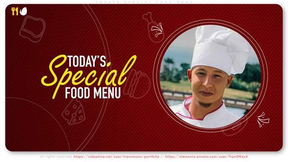 Videohive Today’s Special Food Menu 31751072