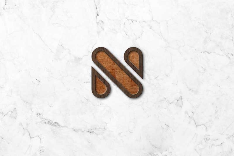 Wood Enamel Pin Mockup
