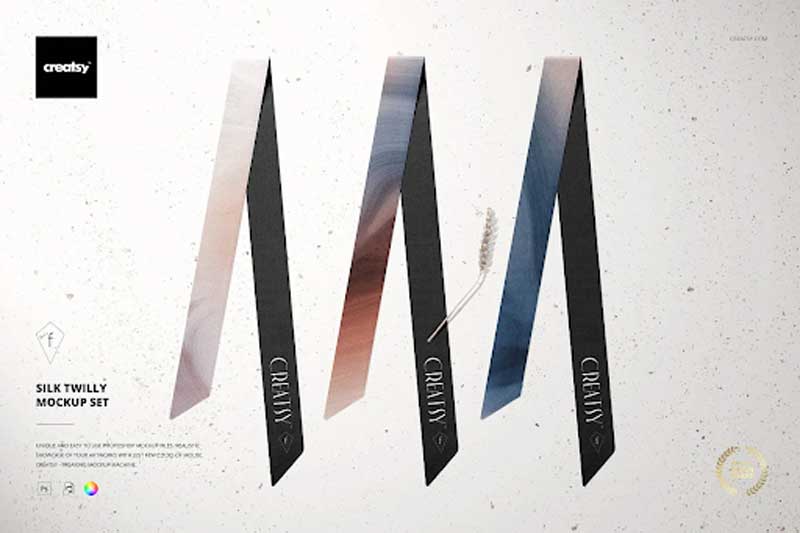 CreativeMarket - Silk Twilly Mockup Set 5914430