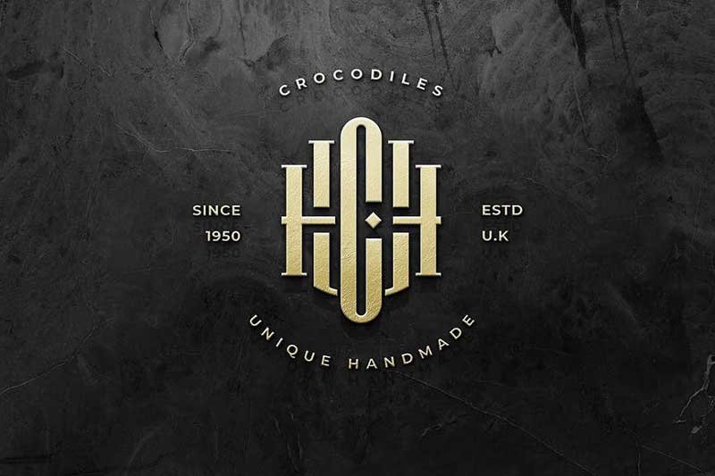 Black Marble Emboss Logo Mockup