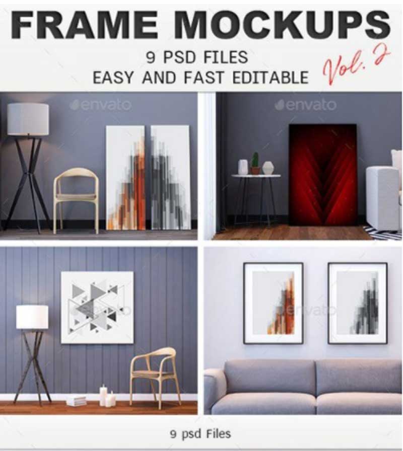 Graphicriver - 22057811 Photo Frame Mockups Vol 2