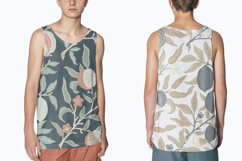 Teen’s tank top mockup design streetwear fashion
