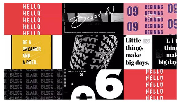 Videohive Abstract Typography titles 31825018